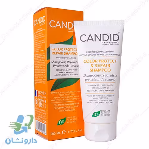 شامپو کاندید تثبیت کننده رنگ و ترمیم مو