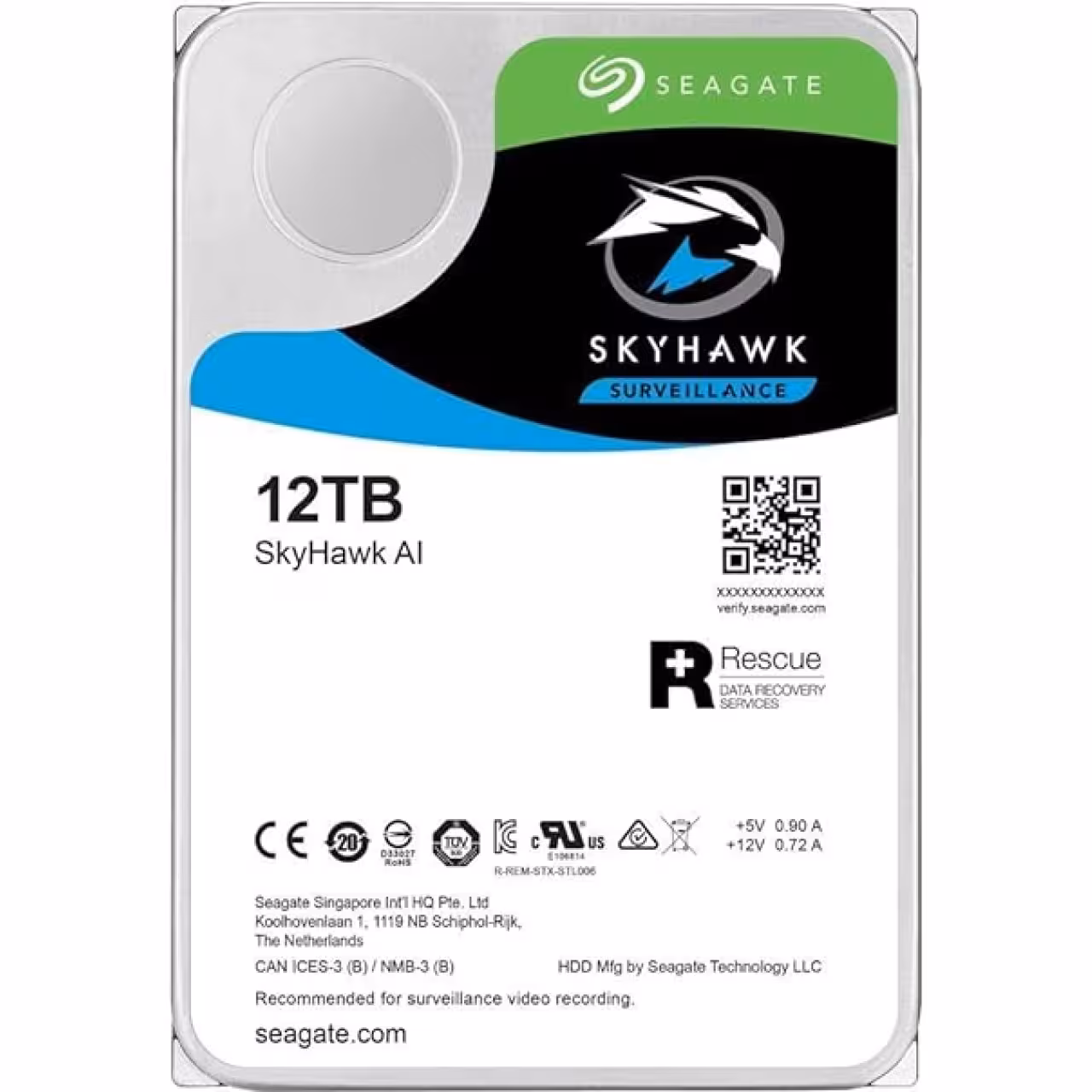 هارددیسک اینترنال سیگیت مدل اسکای هاوک ظرفیت 12 ترابایت