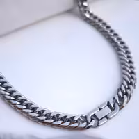 زنجیر کارتیر مردانه استیل 9 میل 60 سانتی قفل کتابی