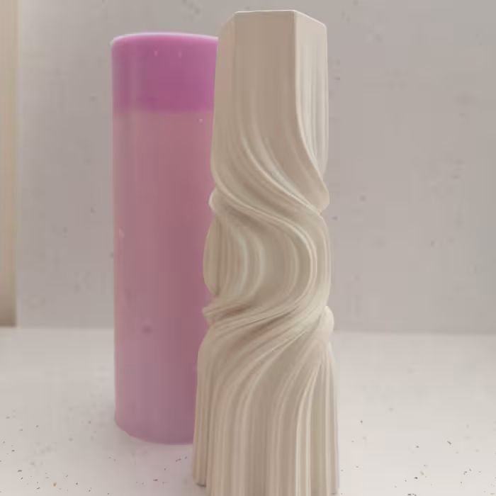 قالب سیلیکونی شمع استوانه پیج بزرگ 