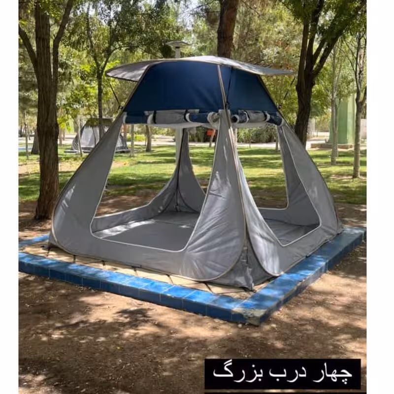 چادر مسافرتی و الاچیق 8نفره مکعبی مدل ریپس با درب های بزرگ و ارتفاع بلند کد133
