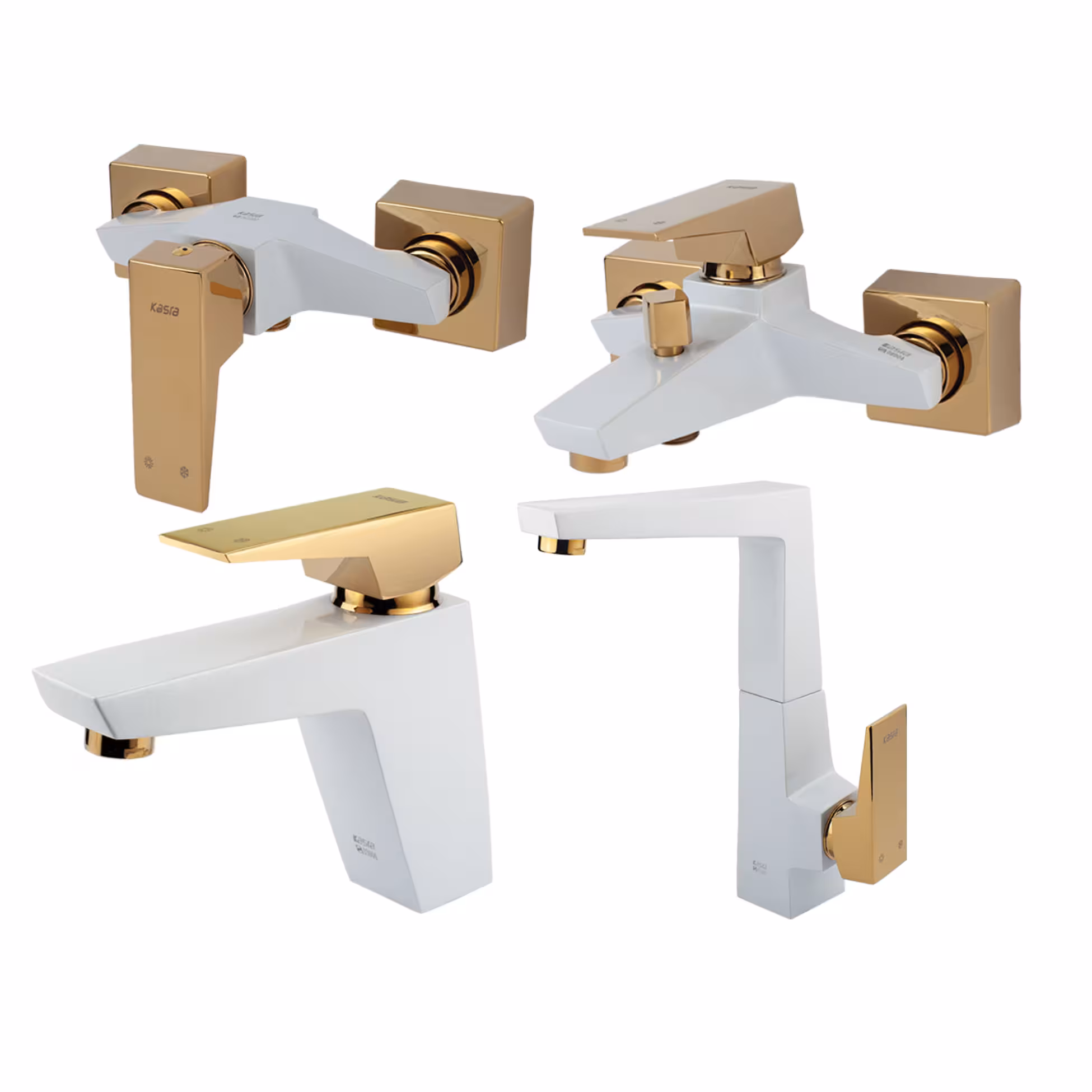 ست شیرالات کسری مدل کنکورد سفید طلایی