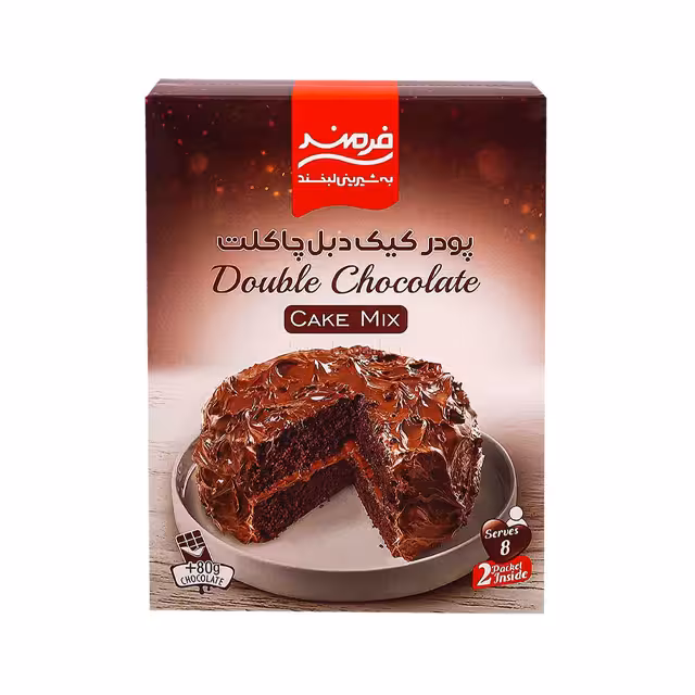 پودر کیک دبل چاکلت همراه با شکلات تابلت فرمند 530 گرمی