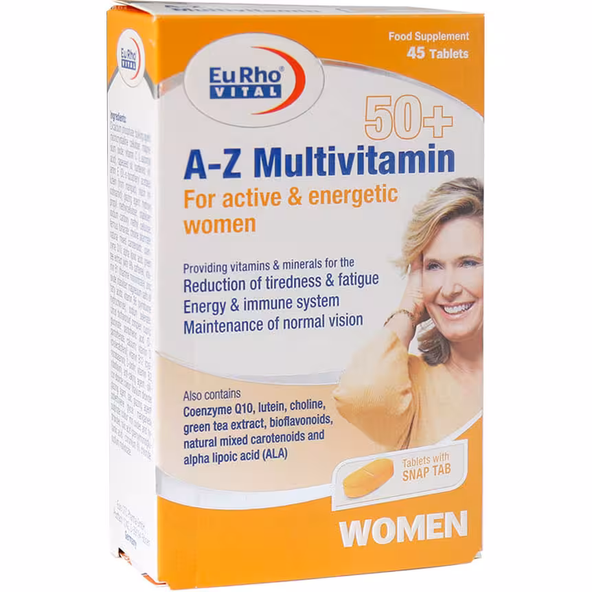 قرص A Z مولتی ویتامین بالای 50 سال بانوان یوروویتال