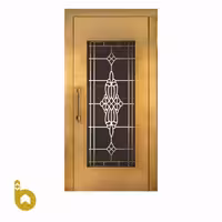 درب  لولایی آسانسور | طرح شیشه ای کلاسیک |