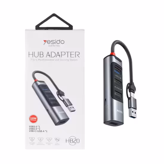 هاب پنج پورت USB-C یسیدو مدل HB20