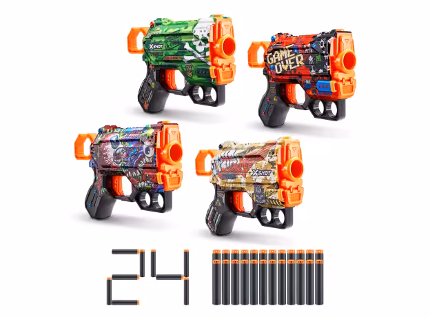 تفنگ چهار قلو ایکس شات X-Shot Skins Menace