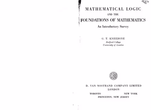 خرید و دانلود نسخه کامل کتاب Mathematical logic and the foundations of mathematics