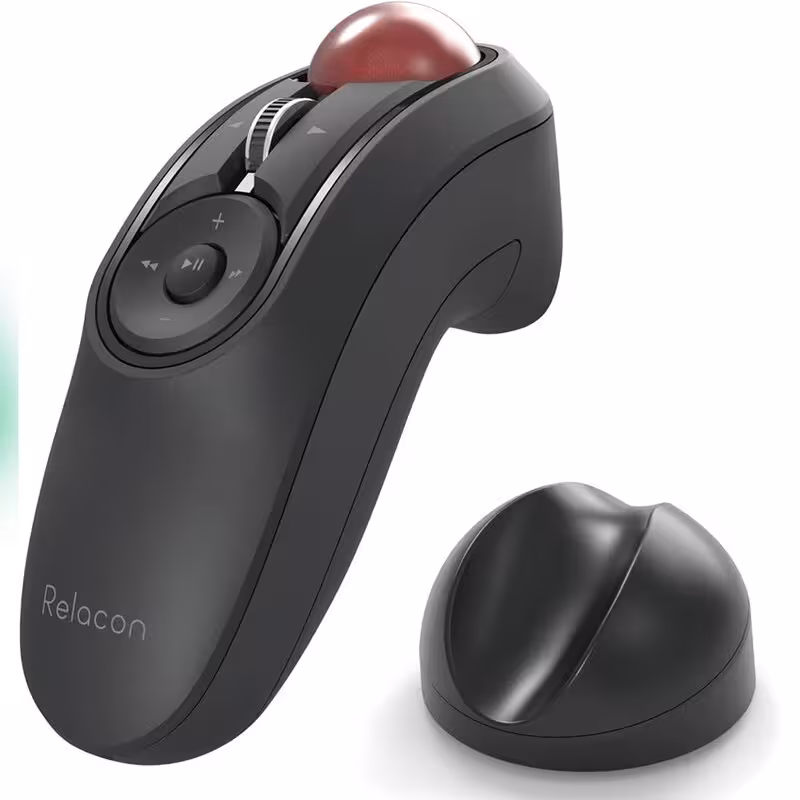 موس ردیاب دستی بلوتوثی ارگونومیکی با کنترل شست ELECOM مدل M-RT1BRXBK