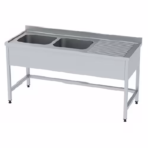 سینک دو لگن بغل سینی تمام استیل