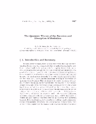 خرید و دانلود نسخه کامل کتاب The Quantum Theory of the Emission and Absorption of Radiation