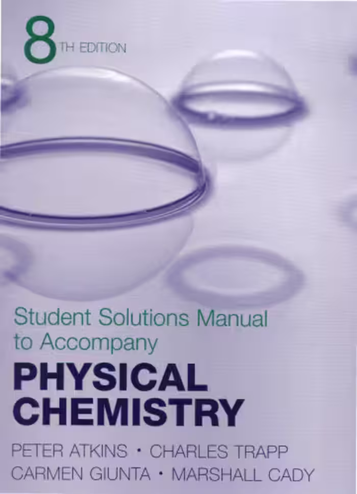 خرید و دانلود نسخه کامل کتاب Physical Chemistry Student Solutions Manual