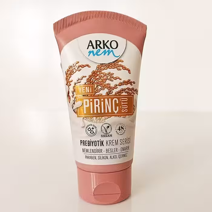 کرم مرطوب کننده آرکو نم تیوپی 60 میل مدل شیر برنج ARKO nem PiRiNC SUTU