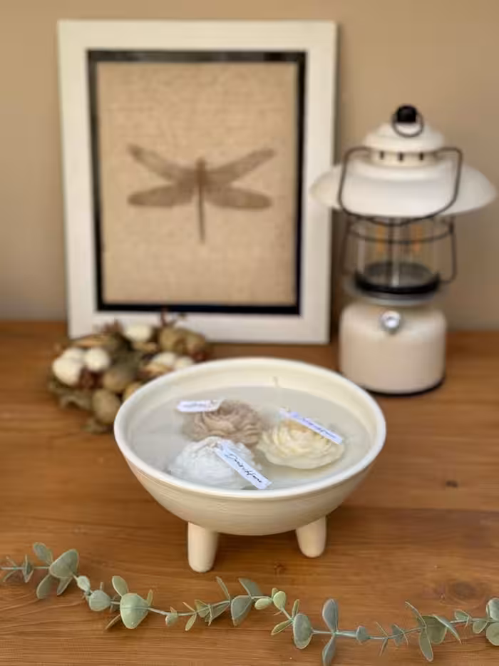 شمع گل رو آبی