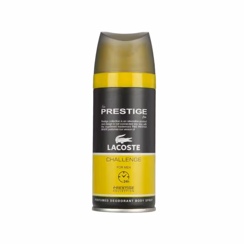 اسپری خوشبو کننده بدن مردانه پرستیژ مدل Lacoste Challenge حجم 150 میلی لیتر