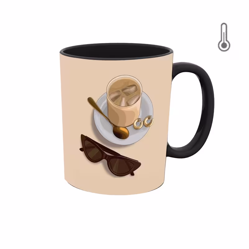 ماگ حرارتی  گرافیکی دخترانه