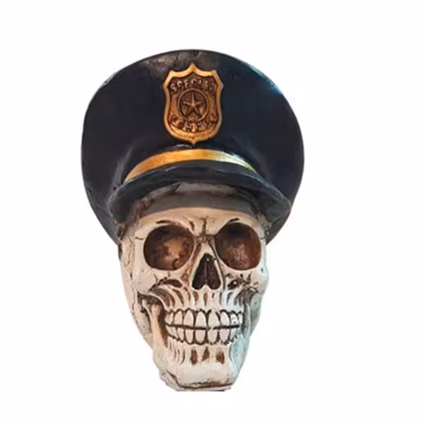 مجسمه  مدل جمجمه اسکلت طرح پلیس