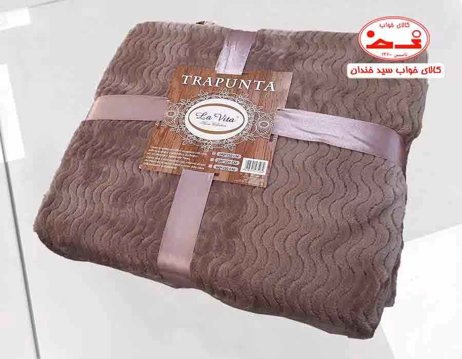 پتو مسافرتی دونفره موج بنفش
