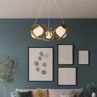 لوستر 6 شعله حبابدار آفتابگردان ROS247