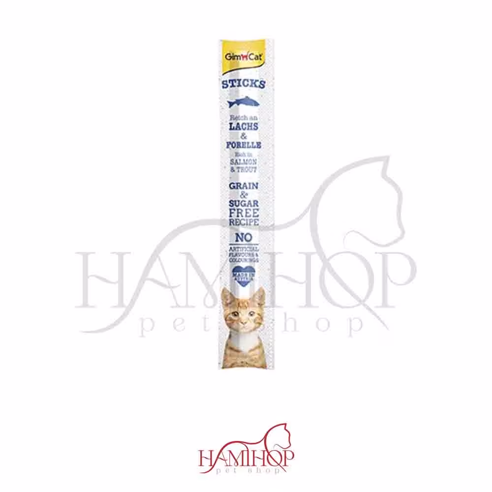 تشقویقی مدادی گربه جیم کت طعم ماهی Gimcat sticks