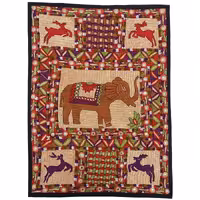 رومیزی سوزن دوزی ابریشم دیوار کوب کد GHAAB22