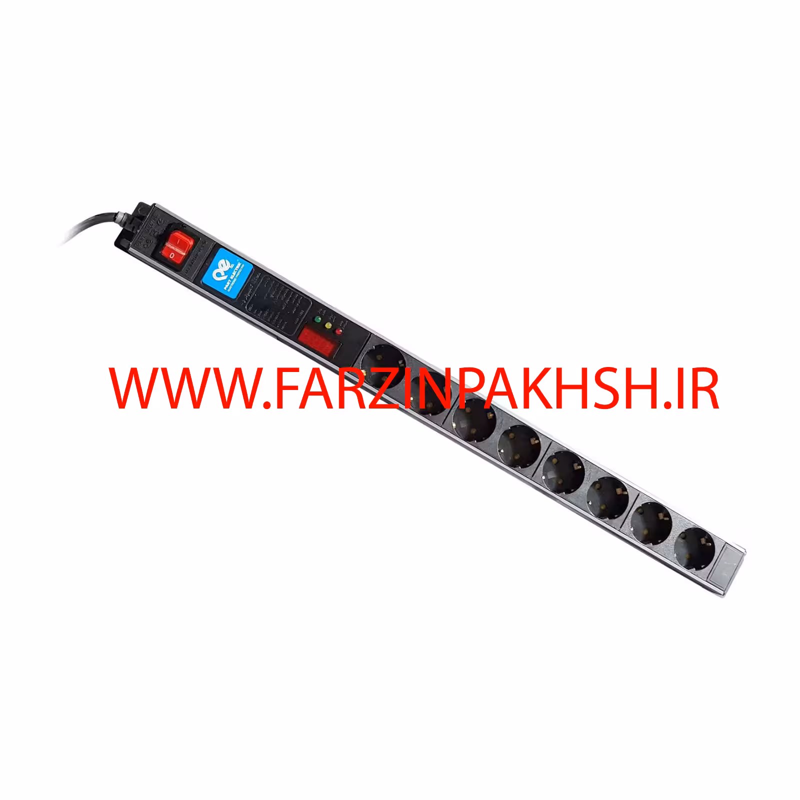 محافظ برق هشت خانه دیجیتالی با کابل 1/8 متری پارت الکتریک مدل رک مونت پارسا 6642