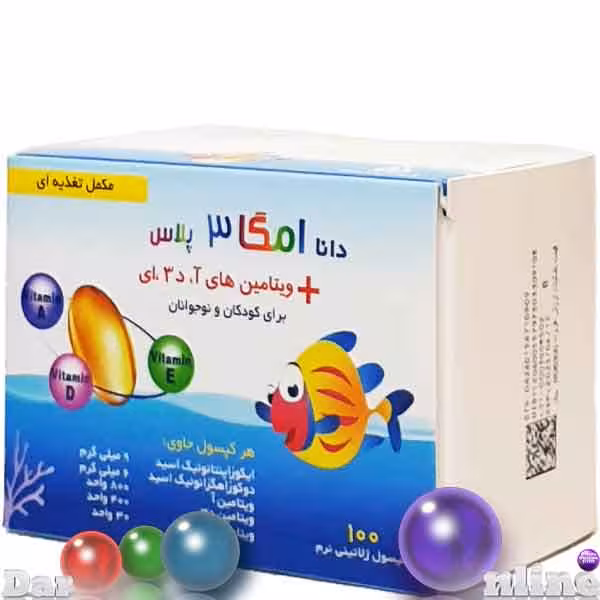 امگا 3 پلاس ویتامین دانا کپسول100ع