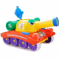 اسباب بازی تانک موزیکال با قابلیت پرتاپ توپ ( قرمز رنگ )