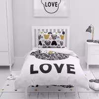 روتختی اتاق کودک طرح love سایز یکنفره کد A3891