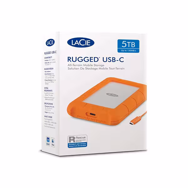 هارد دیسک اکسترنال لسی مدل RUGGED USB-C 5TB