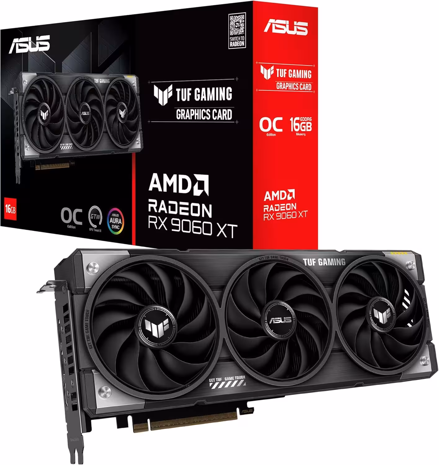 مشخصات، قیمت و خرید کارت گرافیک ایسوس مدل ASUS TUF RADEON RX 9060 XT OC GAMING 16GB