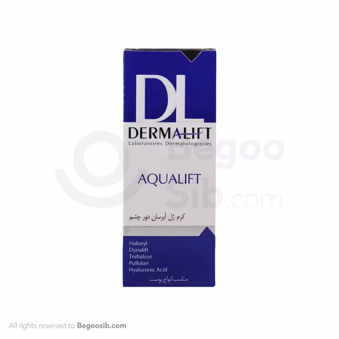 کرم ژل آبرسان دور چشم آکوالیفت درمالیفت 20 میلی لیتری