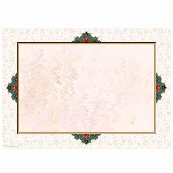 کاغذ ابروباد کد Y604 تذهیب دار چاپی (ابعاد 50*35)- بسته 5 عددی