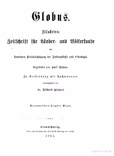 خرید و دانلود نسخه کامل کتاب Globus. Illustrirte Zeitschrift für Länder- und Völkerkunde