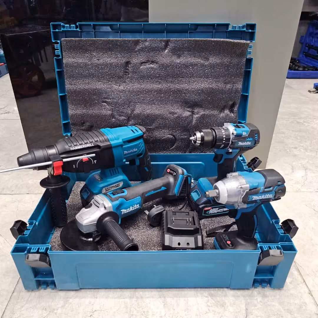 کیت 4 عددی شارژی براشلس 148 ولت طرح ماکیتا مدل 1_801