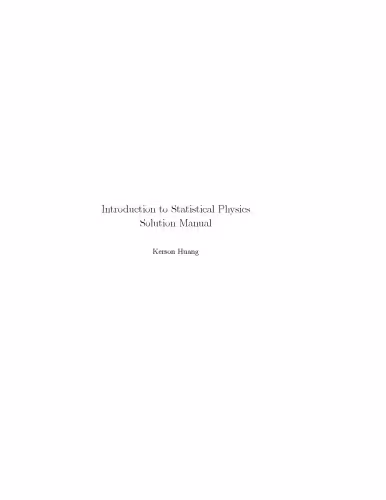 خرید و دانلود نسخه کامل کتاب Introduction To Statistical Physics - Solutions Manual
