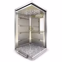 کابین آسانسور استیل نقره ای کد 10218