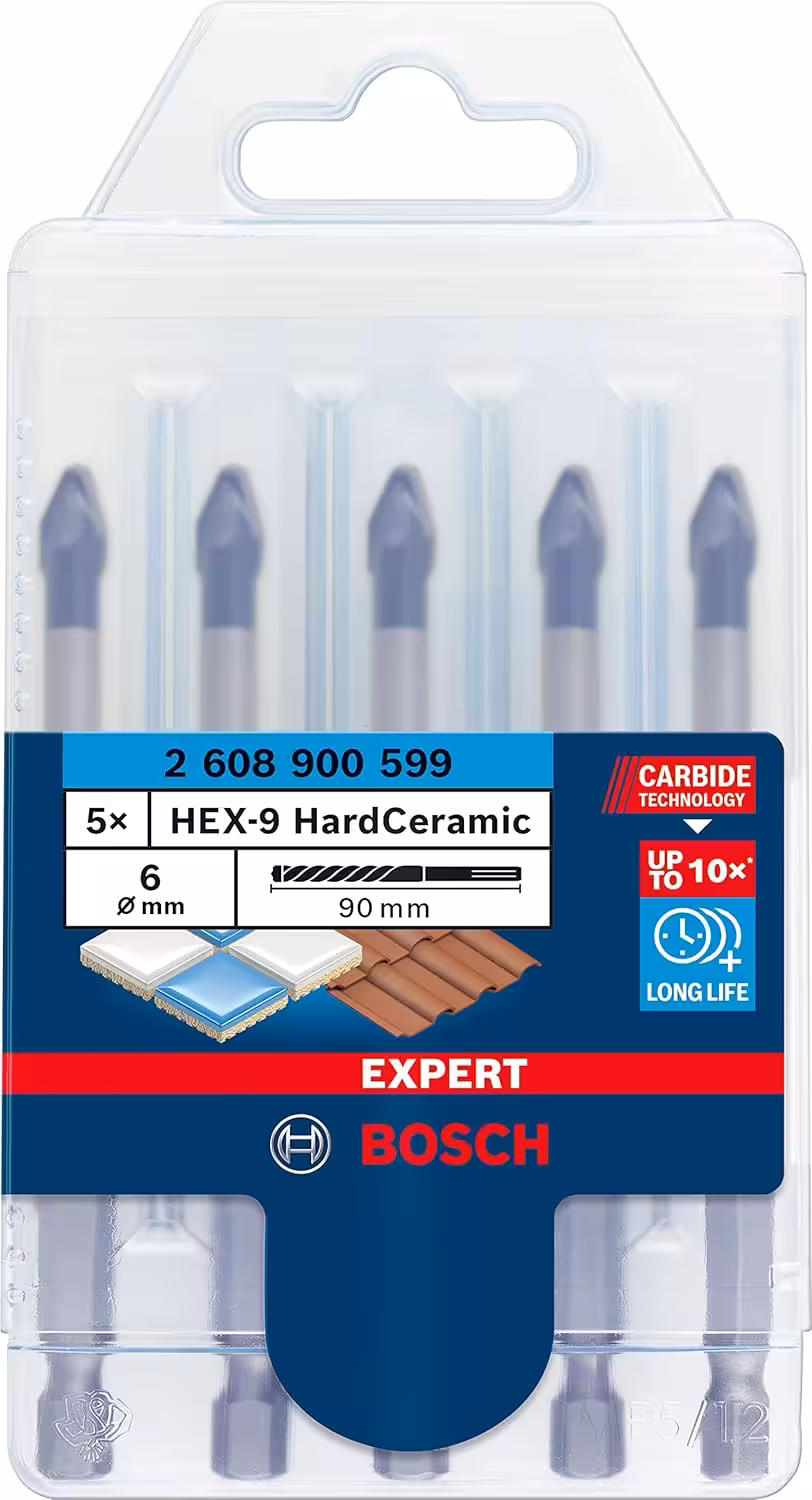 مجموعه مته سرامیک سخت 5 x Expert HEX-9 بوش