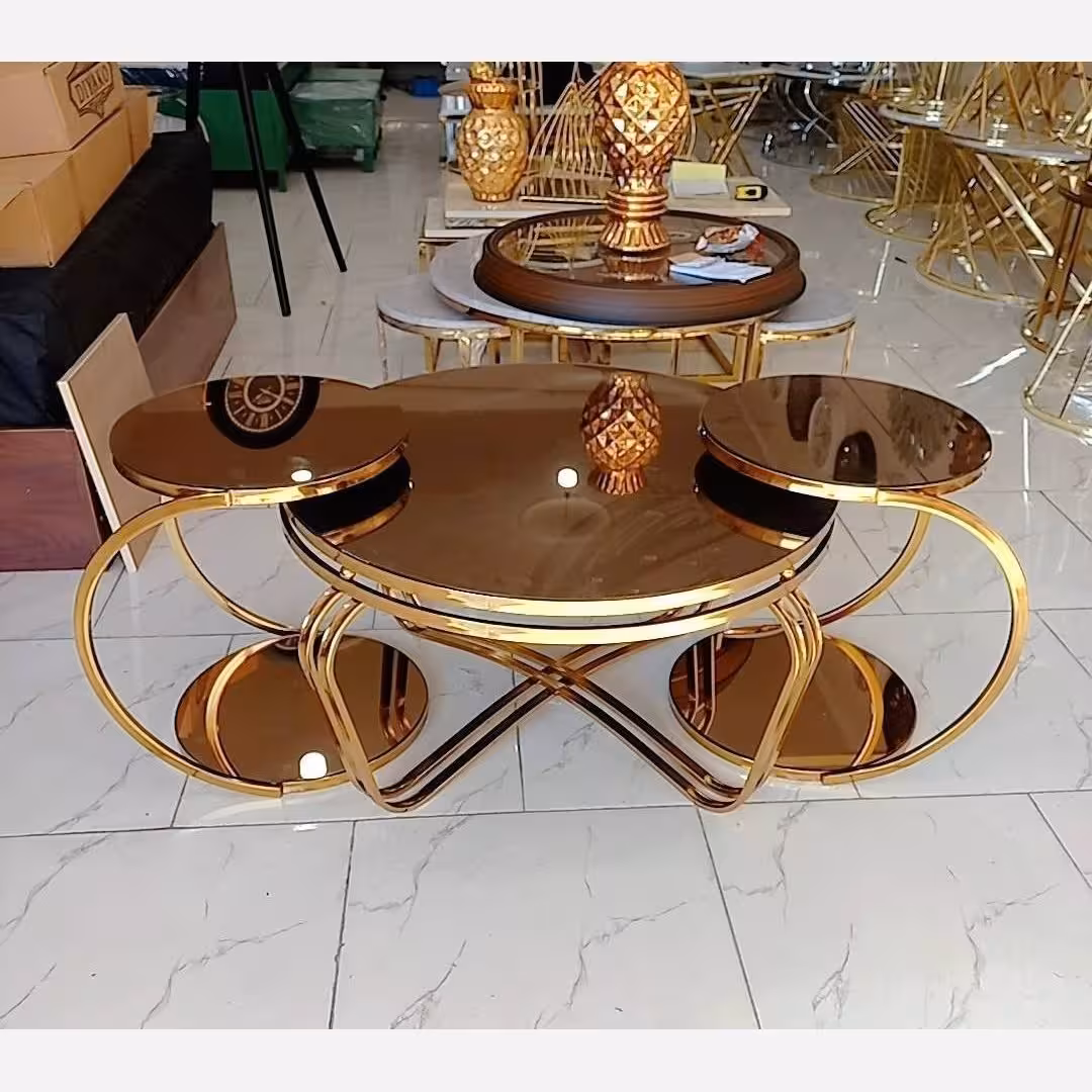 میز عسلی و جلو مبلی مدل خرچنگی(آبکاری درجه 1 فورتیک)(ارسال با باربری و به صورت پس کرایه)