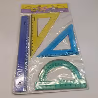 ست 4عددی نقاله گونیا خط کش ژله ای گونیا 30در60 و گونیا 45در45