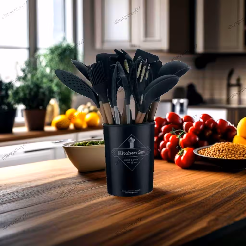 ست کفگیر ملاقه 12 تکه درجه یک