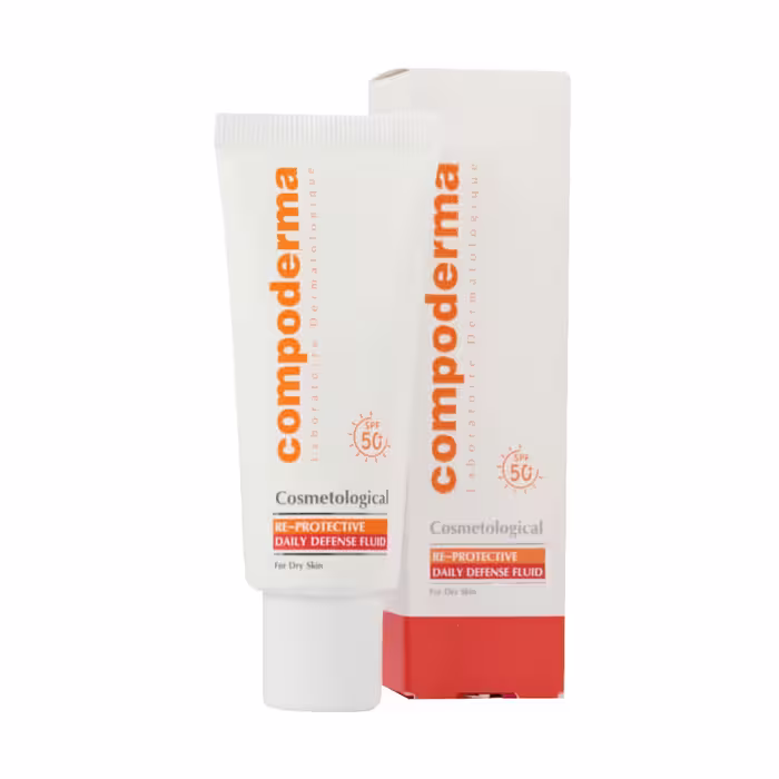 کرم ضد آفتاب SPF50 پوست خشک کامپودرما حجم 40 میلی لیتر