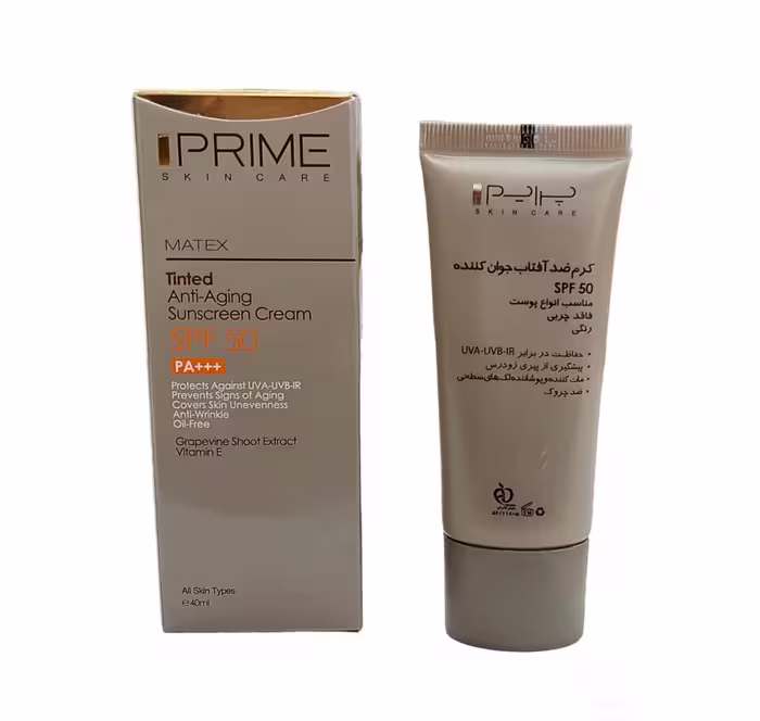 کرم ضدآفتاب spf 50 جوان کننده رنگی پرایم