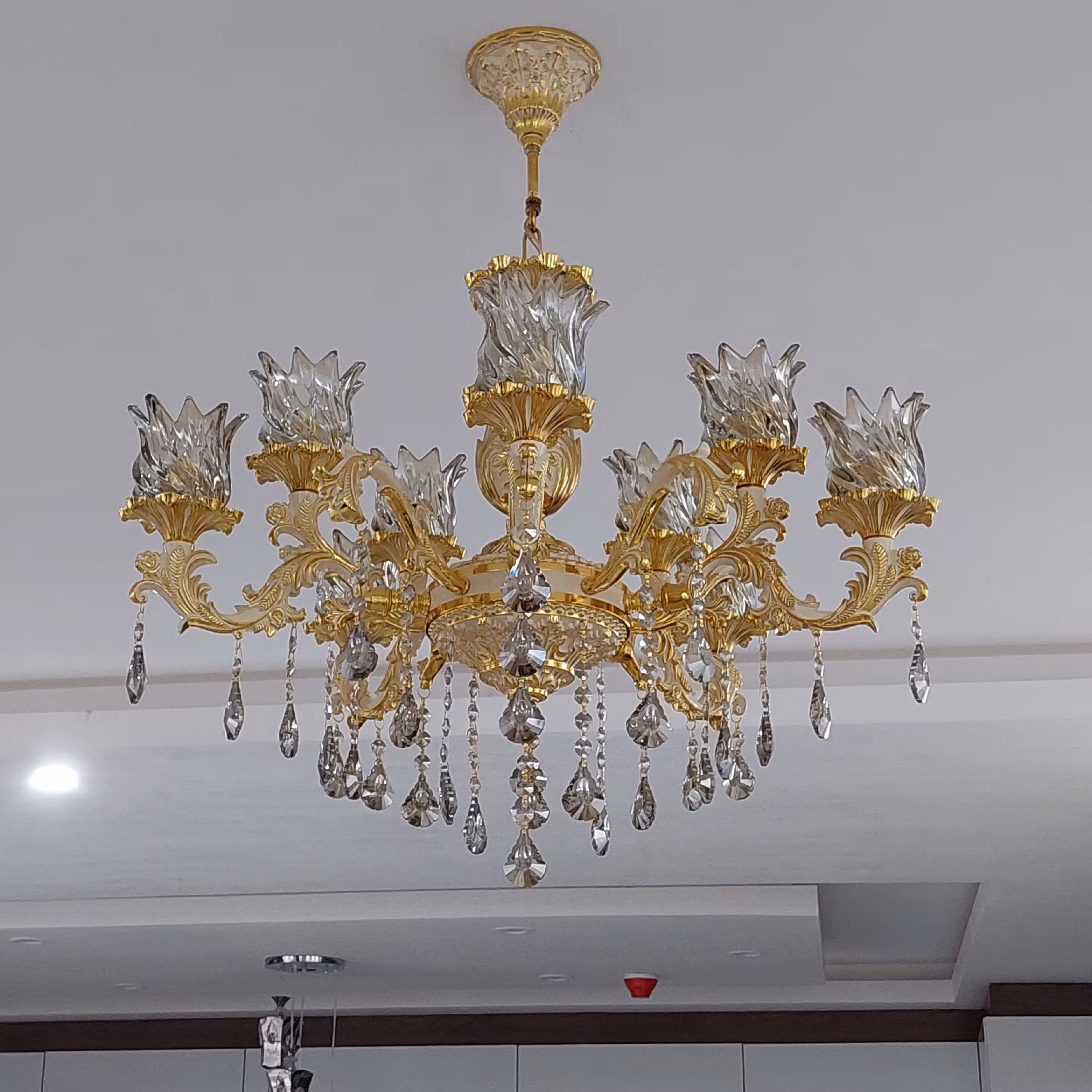 لوستر ارامیس کوچک 5شاخه کرم طلا