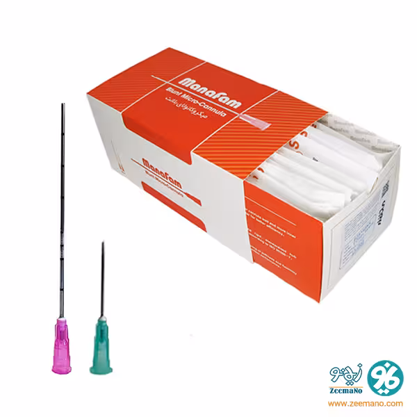 سرسوزن کانولا گیج 18 طول 70 مانافام با سرسوزن کنار گیج 21