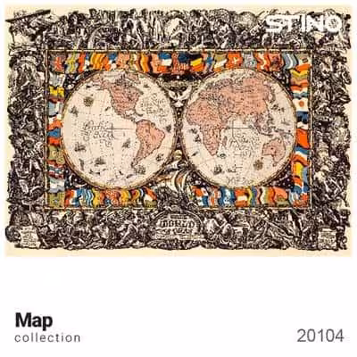 پازل شیشه ای استینو 260 تکه طرح نقشه (کد 20104)،(باجعبه)