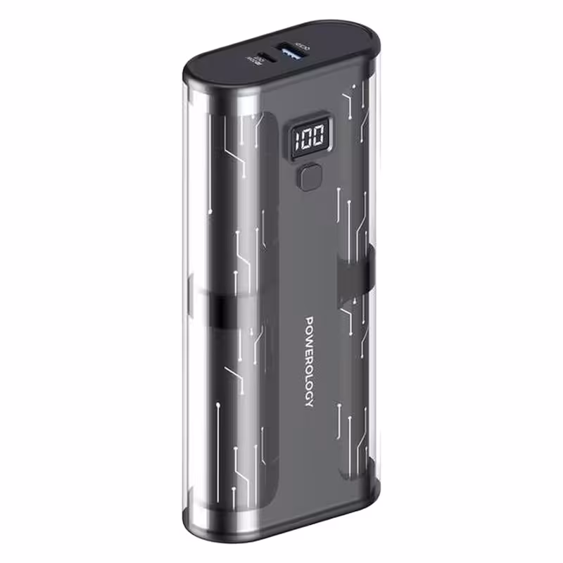 پاوربانک پاورلوژی مدل CRYSTALLINE ظرفیت 20000 میلی آمپر ساعت | کالا مکس