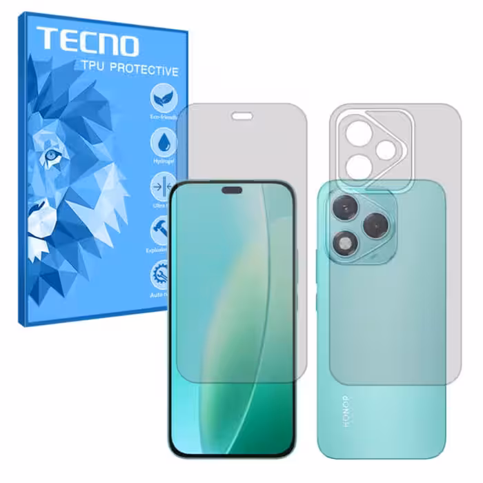 گلس صفحه نمایش و پشت گوشی آنر Honor 400 Lite مدل هیدروژلی شفاف برند تکنو کد SS