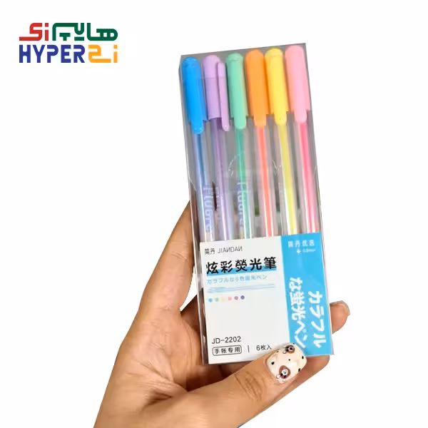 خودکار فانتزی فلورسنت Jiandan (رنگ نئونی) 6 رنگPanter