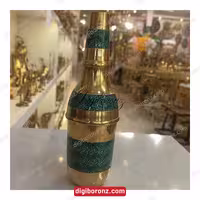 ست برنجی برنزی هندی جام بطری با کیفیت عالی ( جام فیروزه ای)